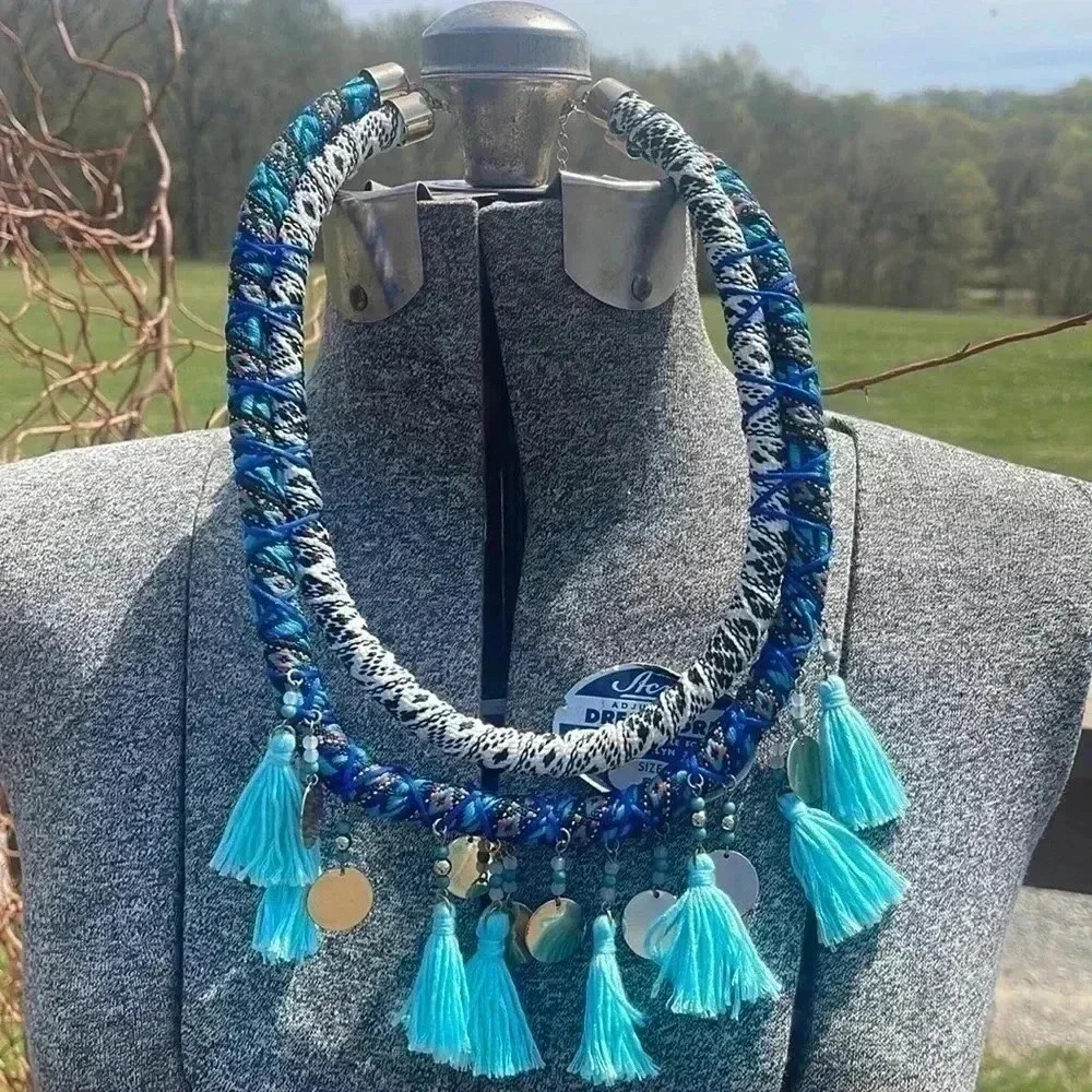 Unique rope women’s summer necklace.